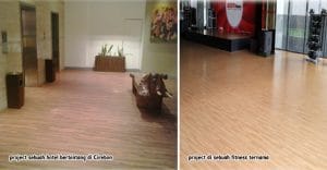 lantai vinyl meigan di hotel dan fitness ternama
